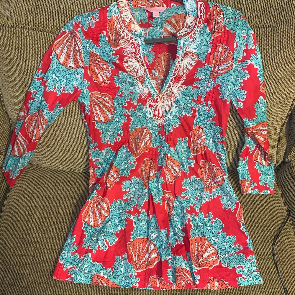 Lily Pullitzer tunic with ornate beading